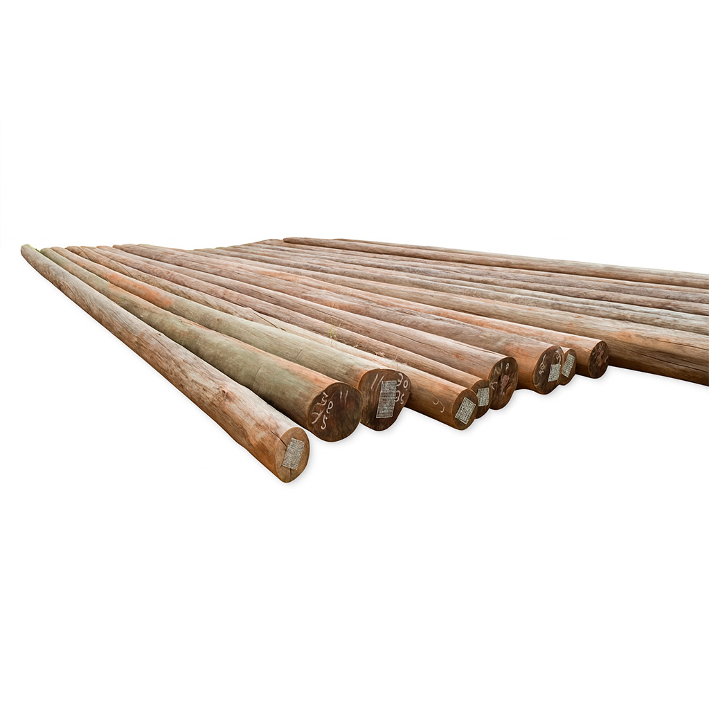 Pontaletes de eucalipto para escoramento